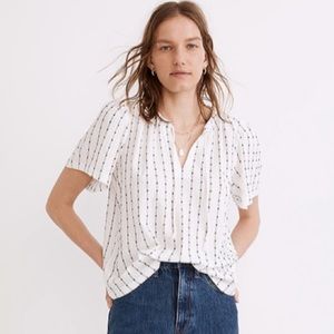 Madewell Tie Neck Tunic Top